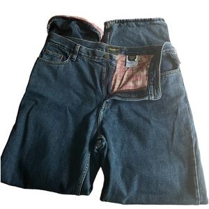 Woman’s size 14 Eddie Bauer lined straight leg dark wash jeans